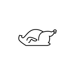 roasted chicken icon. Element of fast food for mobile concept and web apps icon. Thin line icon for website design and development, app development