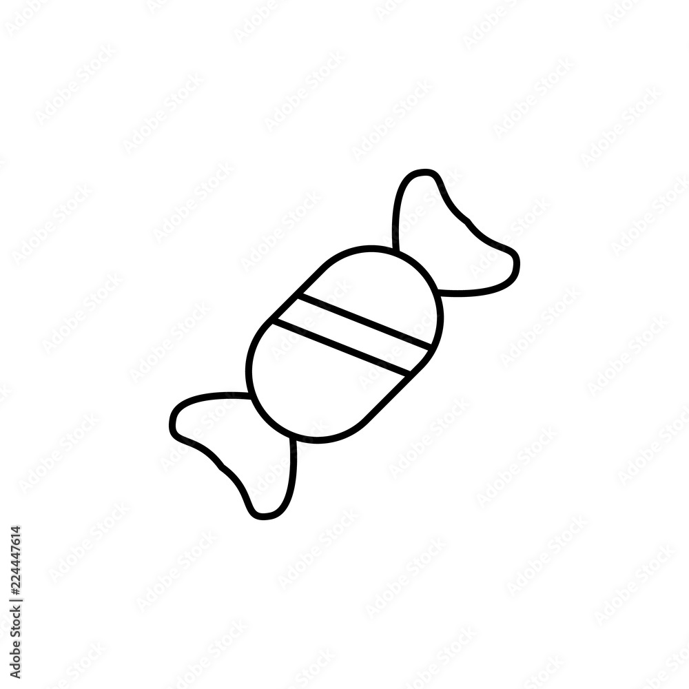 Poster candy icon. element of fast food for mobile concept and web apps icon. thin line icon for website de