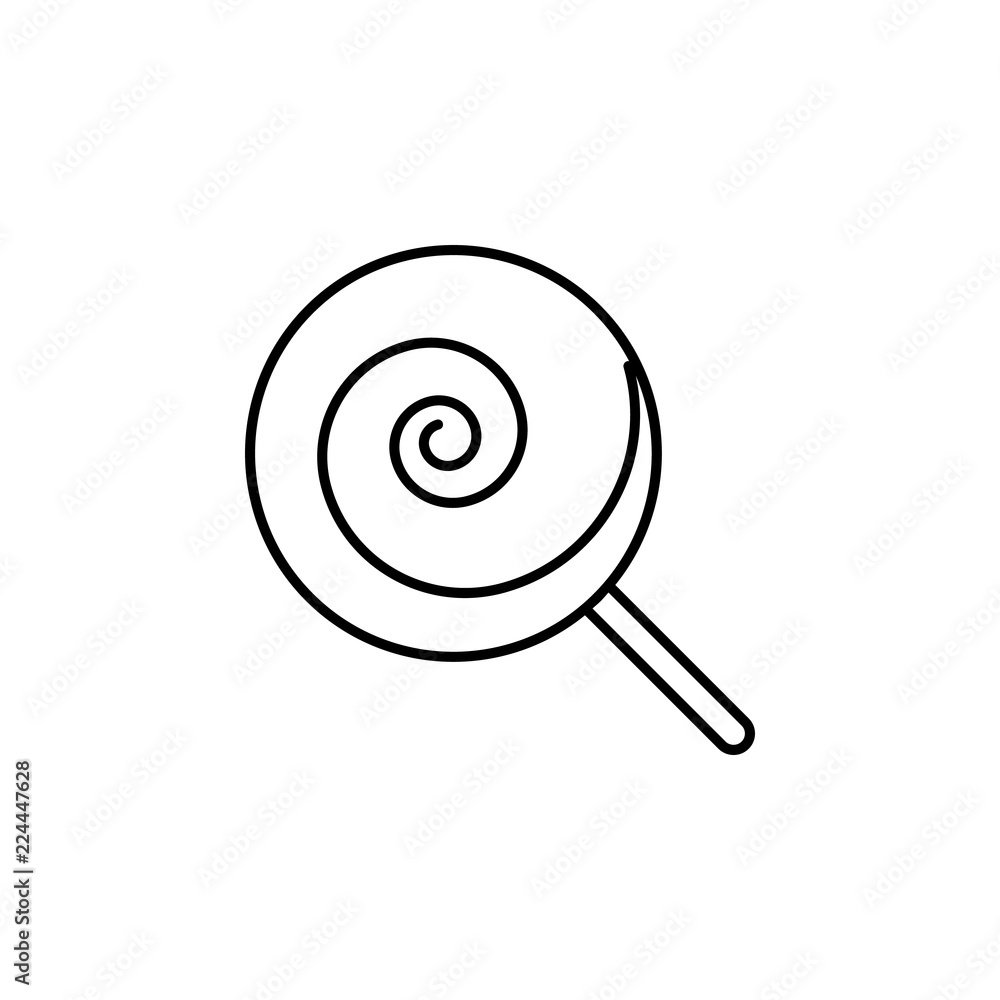 Poster lollipop icon. element of fast food for mobile concept and web apps icon. thin line icon for website