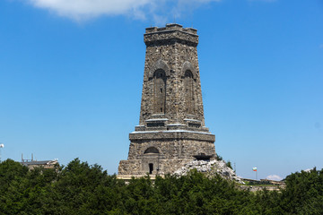 Monument to Liberty Shipka and landscape to Stara Planina (Balkan) Mountain, Stara Zagora Region, Bulgaria