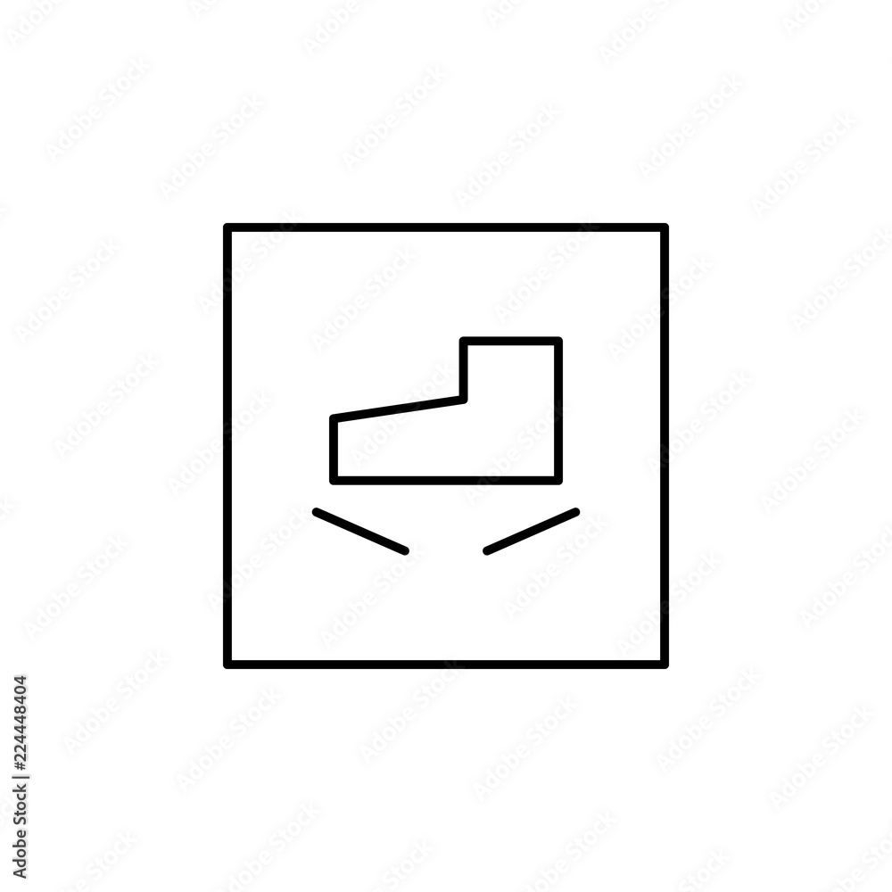 Poster do not step icon. Element of logistic sign for mobile concept and web apps illustration. Thin line icon for website design and development, app development