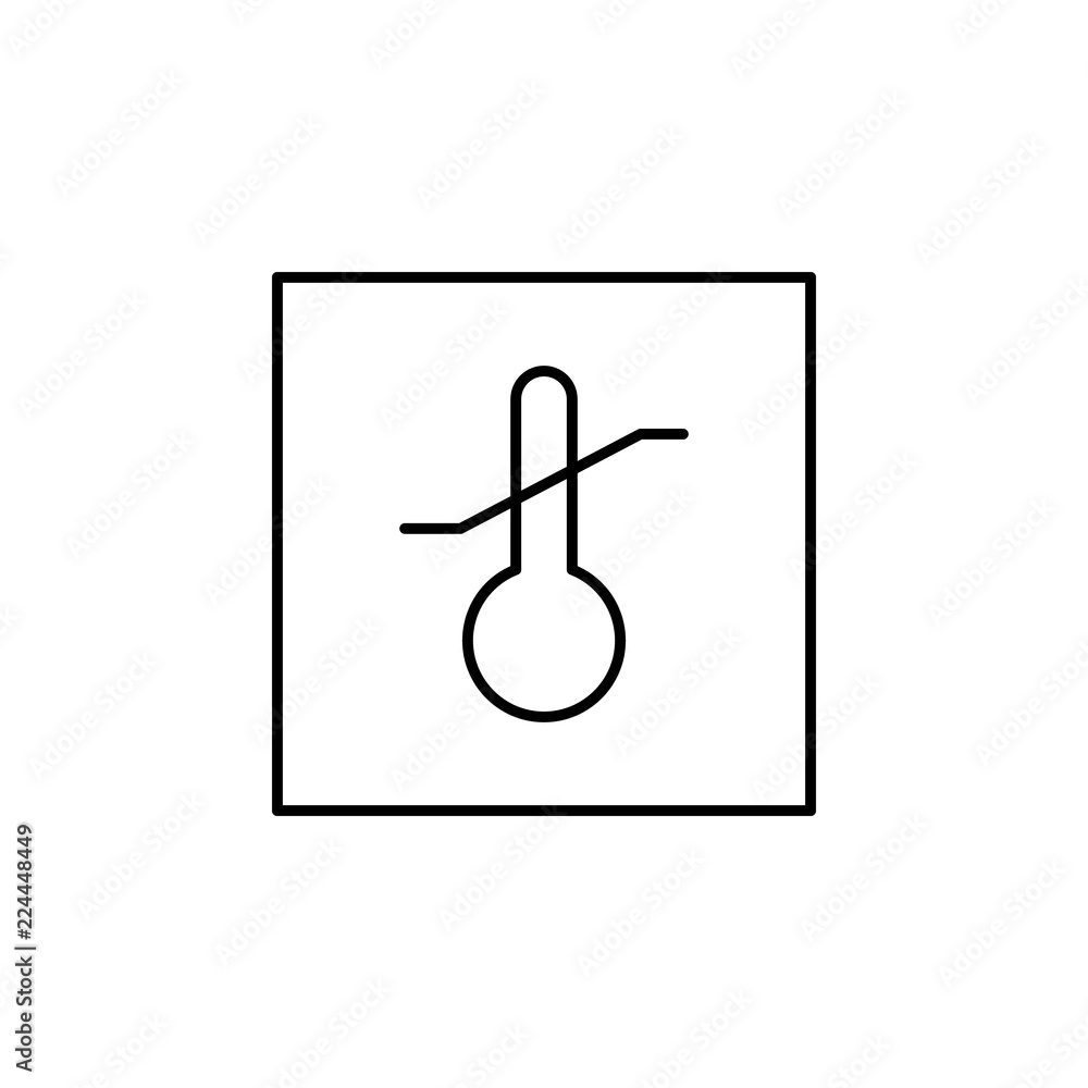 Poster limitations, temperature icon. element of logistic sign for mobile concept and web apps illustration