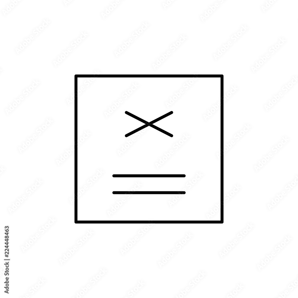Poster no, package, stack icon. element of logistic sign for mobile concept and web apps illustration. thin