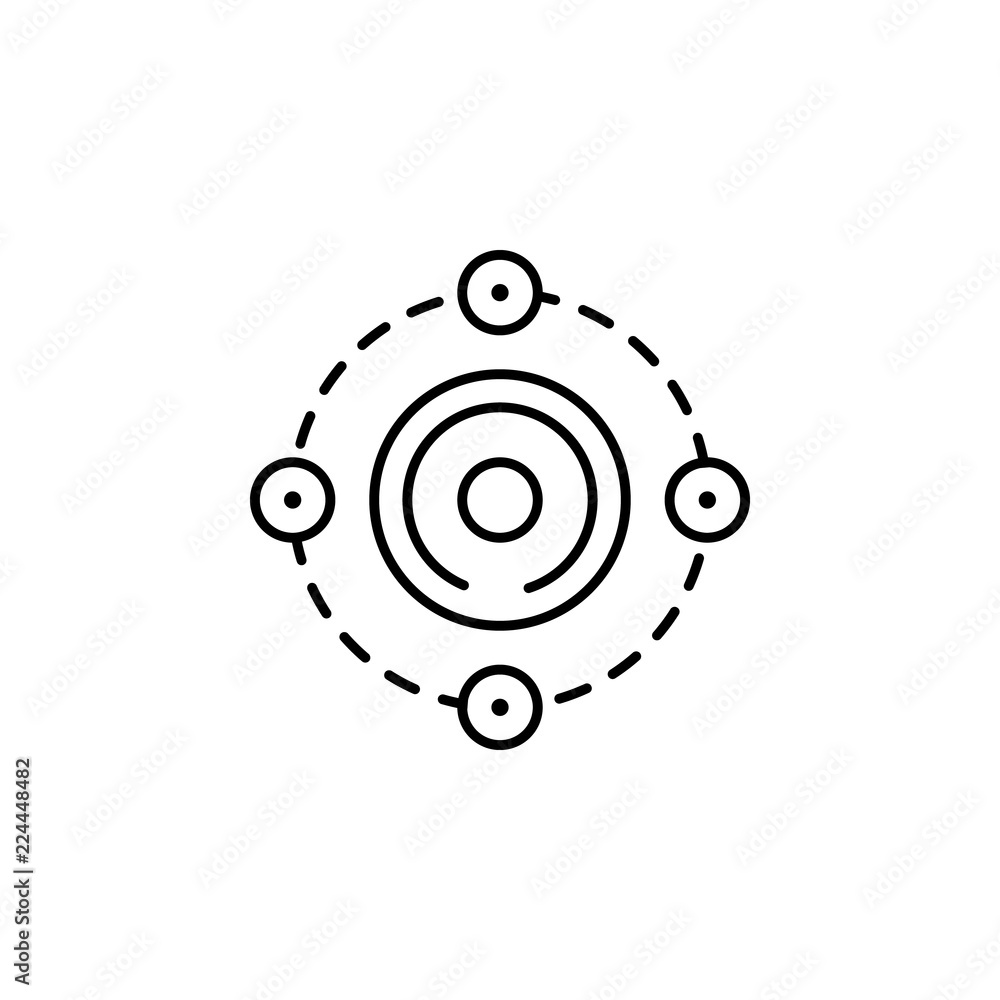 Poster vortex icon. element of physics science for mobile concept and web apps icon. thin line icon for web