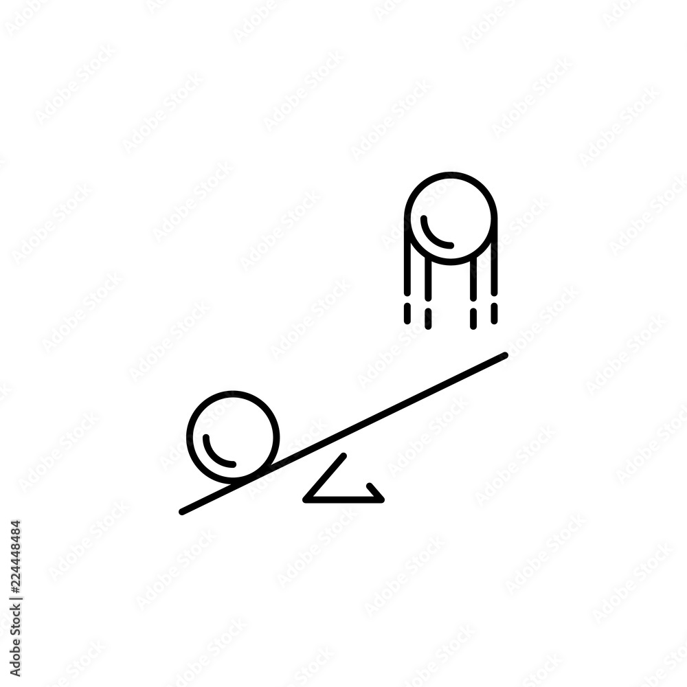 Poster saw icon. element of physics science for mobile concept and web apps icon. thin line icon for websit