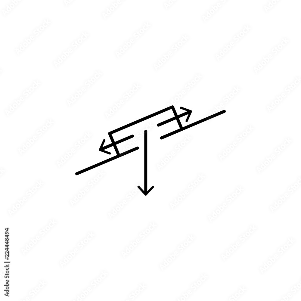 Poster gravity icon. element of physics science for mobile concept and web apps icon. thin line icon for we