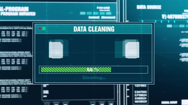 83. Data Cleaning Progress Warning Message Data Cleaned Alert on Screen , Computer Screen Entering System Login And Password Logging into Showing progress granted System Security.
