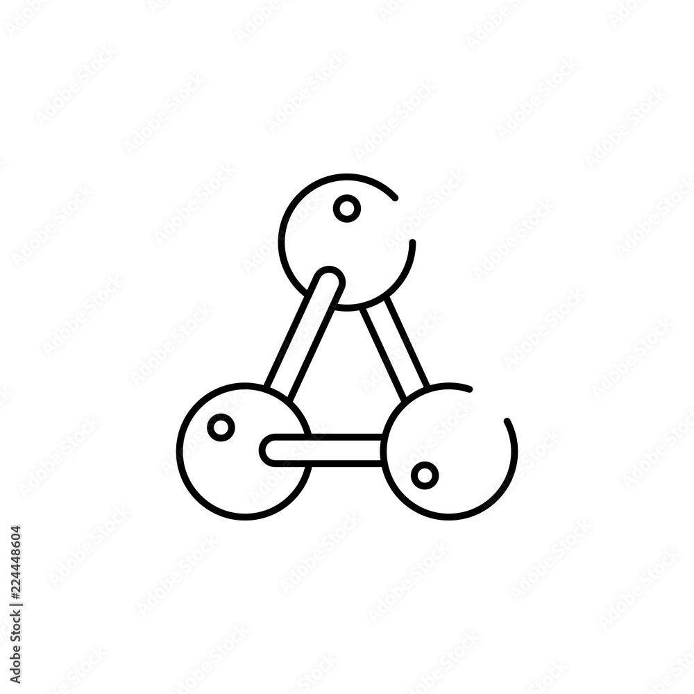 Poster molecules icon. element of physics science for mobile concept and web apps icon. thin line icon for 