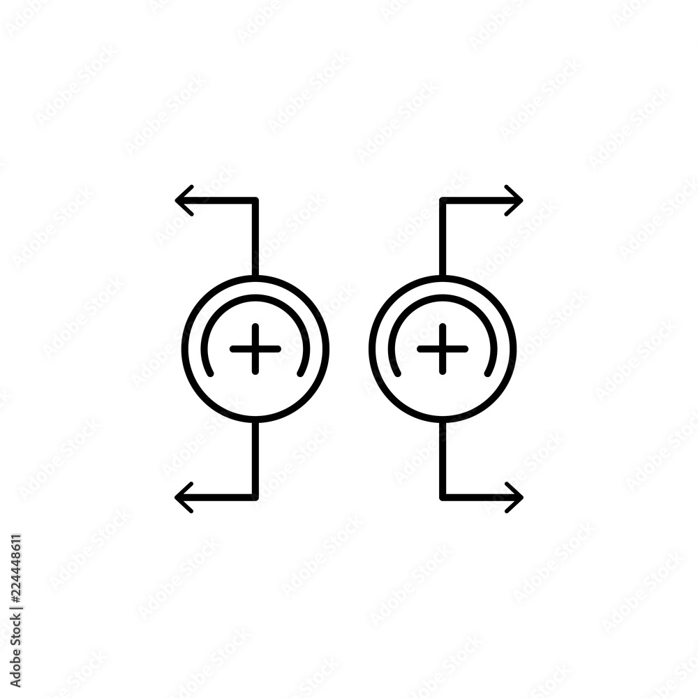 Poster magnets repel icon. element of physics science for mobile concept and web apps icon. thin line icon 