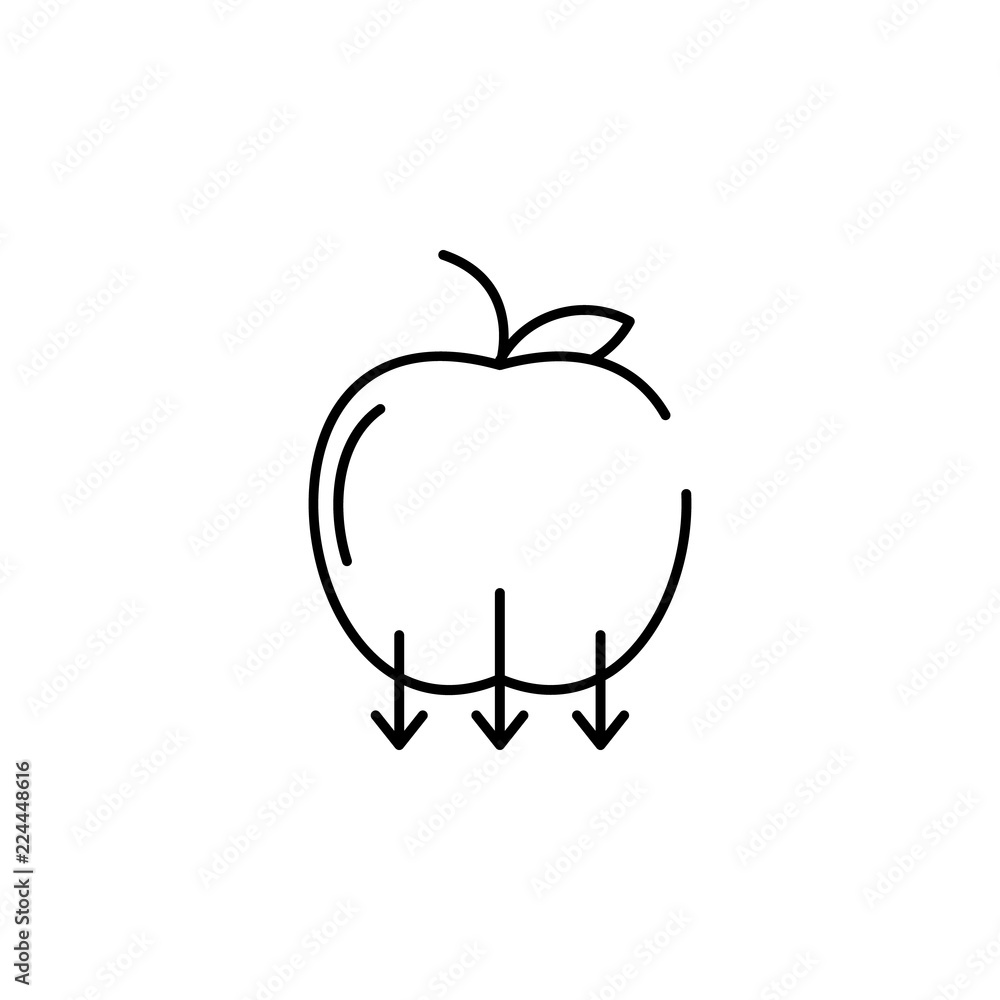 Poster gravity icon. element of physics science for mobile concept and web apps icon. thin line icon for we