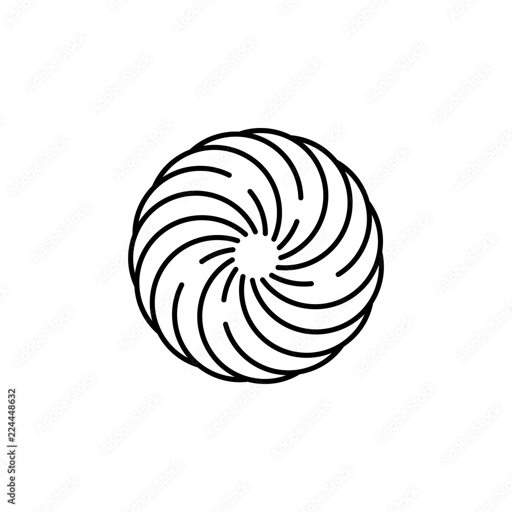 Poster vortex icon. element of physics science for mobile concept and web apps icon. thin line icon for web