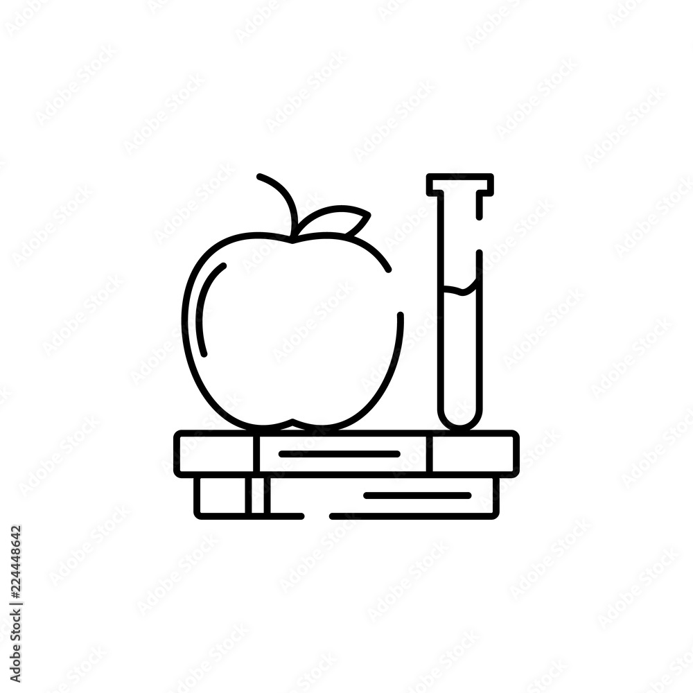 Poster education physics icon. element of physics science for mobile concept and web apps icon. thin line i