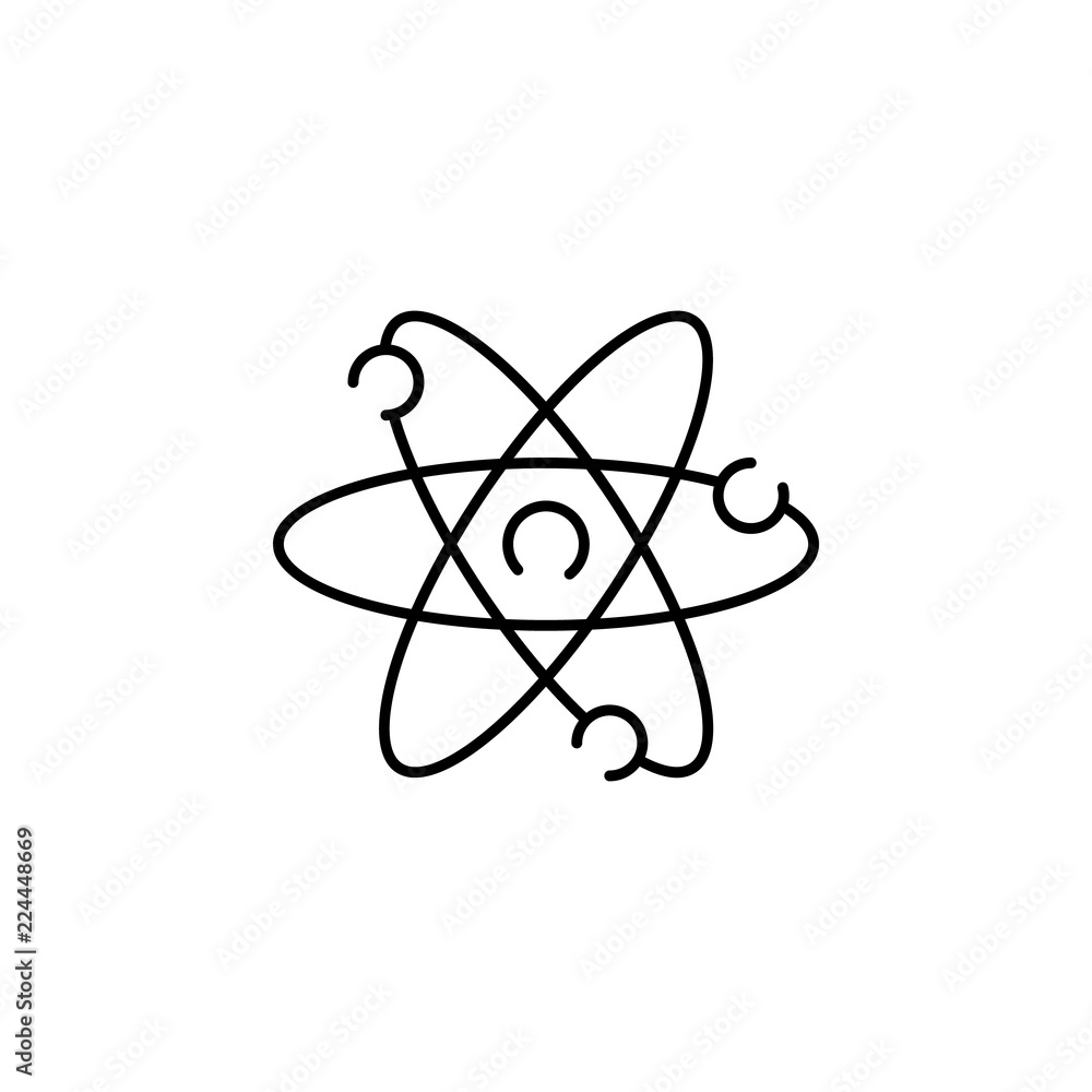 Poster atom icon. element of physics science for mobile concept and web apps icon. thin line icon for websi