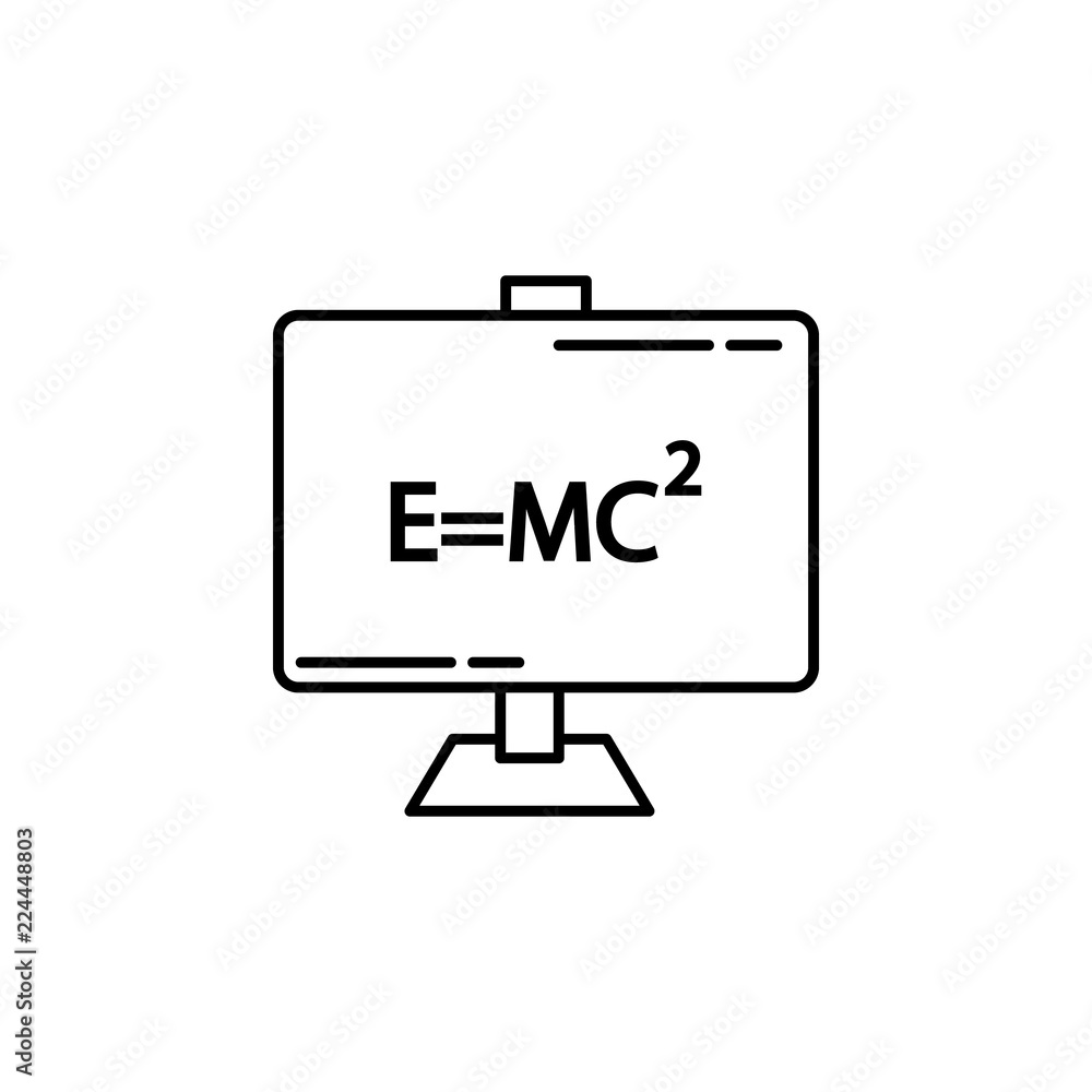 Poster formula icon. element of physics science for mobile concept and web apps icon. thin line icon for we