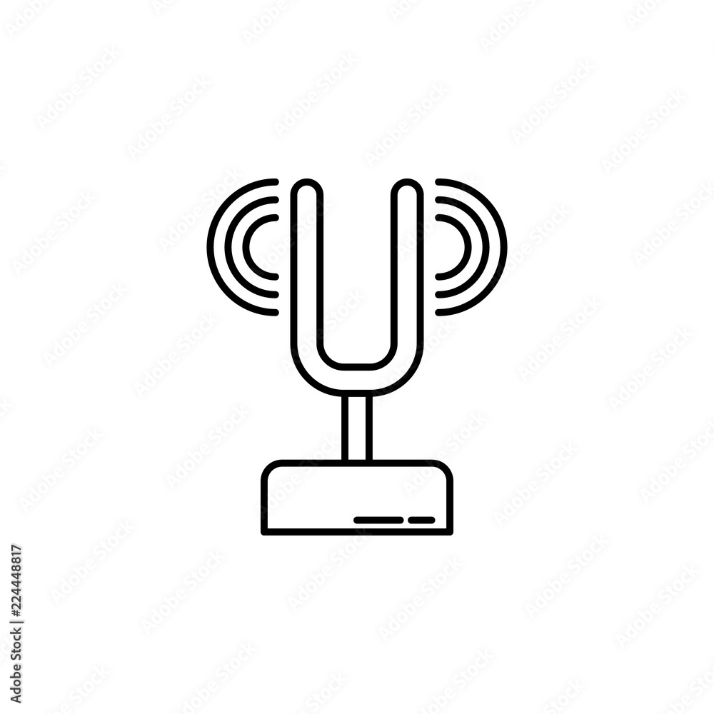 Poster fork icon. element of physics science for mobile concept and web apps icon. thin line icon for websi