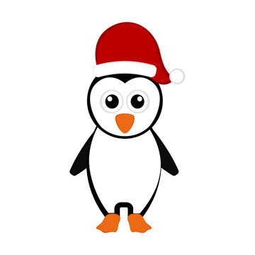 Christmas penguin cartoon character