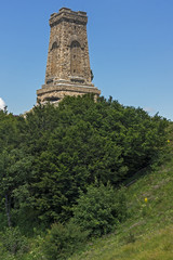 Obraz premium Monument to Liberty Shipka and landscape to Stara Planina (Balkan) Mountain, Stara Zagora Region, Bulgaria
