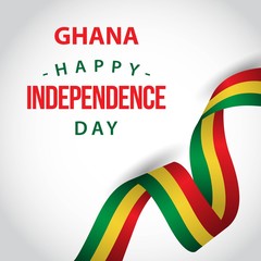 Happy Ghana Independence Day Vector Template Design Illustration