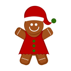 Christmas gingerbread cookie cartoon character
