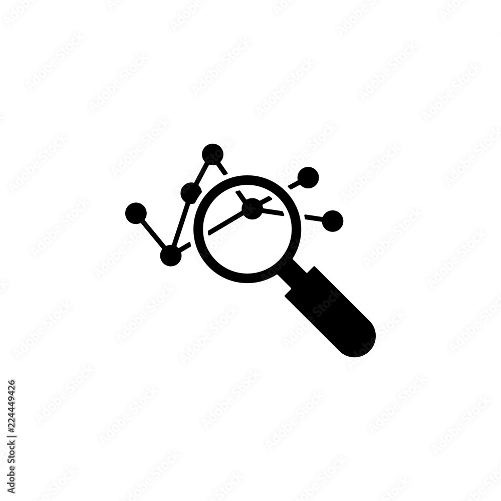 Poster analytics, magnifying icon. element of genetics and bioengineering icon. premium quality graphic des