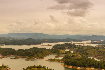 A typical view in Guatape in Colombia.