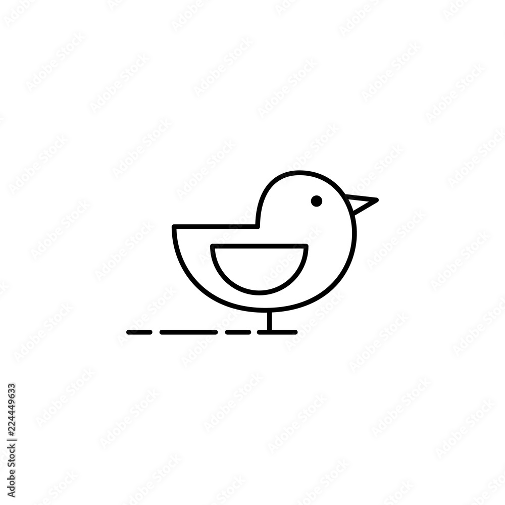 Poster sparrow, bird icon. element of thanksgiving day for mobile concept and web apps illustration. thin l