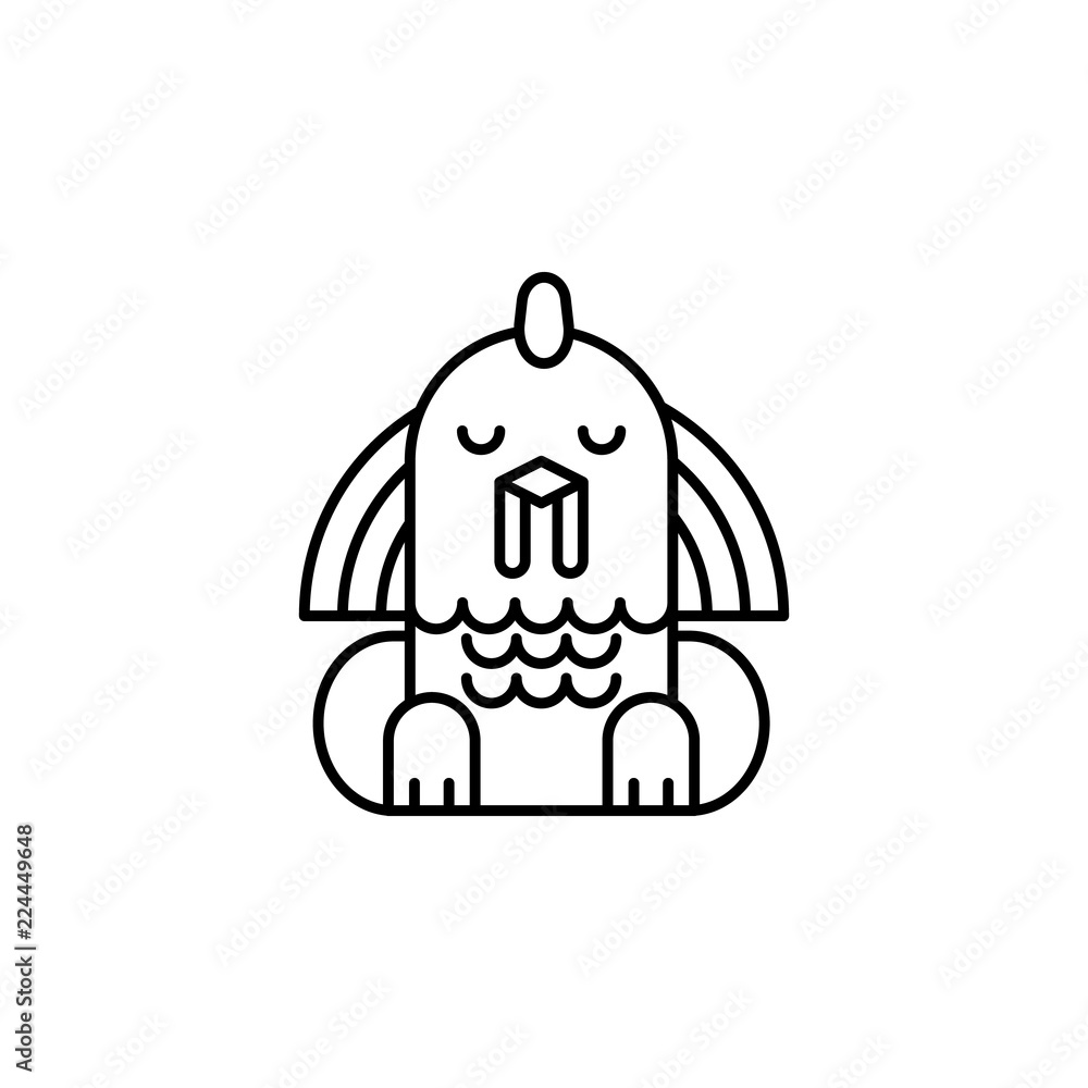 Poster animal, turkey icon. element of thanksgiving day for mobile concept and web apps illustration. thin 
