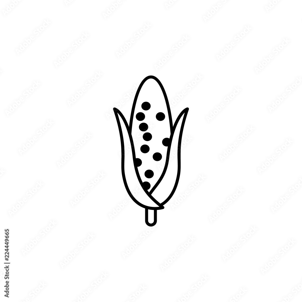 Poster corn, harvesting icon. element of thanksgiving day for mobile concept and web apps illustration. thi