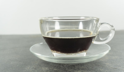 Hot coffee cup on white background.