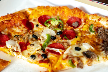 Once in a while we throw a pizza party at home, just ordering over the phone but be careful our health because of carbohydrate food. The various kinds of topping are important factor to select them.