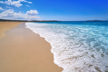 Montalvo beach in Pontevedra of Galicia Sanxenxo