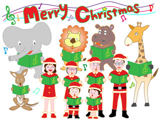 家族と動物たちのクリスマスコンサート