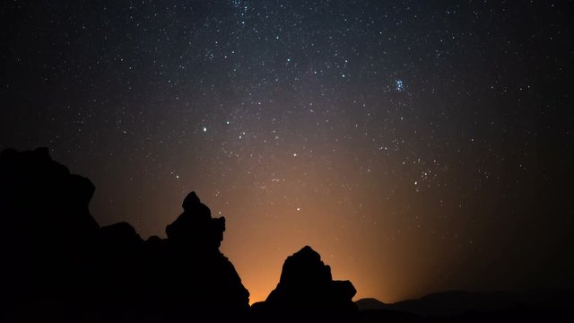 Perseid Meteor Shower Perseus Over Volcanic Rocks in Sierra Nevada Mountain California USA