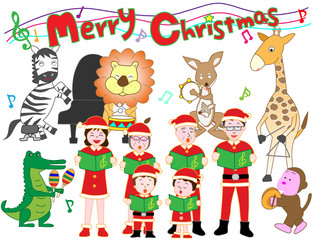家族と動物たちのクリスマスコンサート