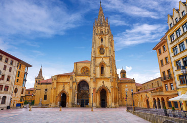 Fototapeta na wymiar Oviedo Cathedral in Asturias Spain
