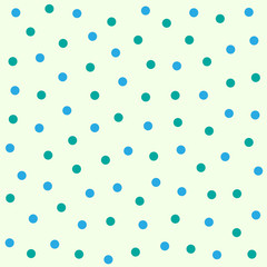 Polka dot seamless vintage pattern with messy dots tiled