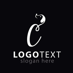 C Letter and Dog Logo