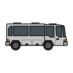 bus vehicle isolated icon
