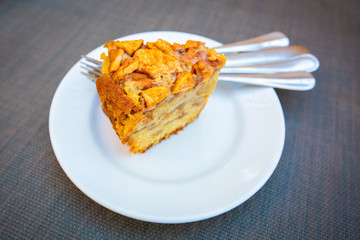 Apple pie charlotte desert tea coffee breakfast