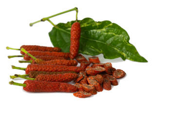 Long Pepper, Indian long pepper, Javanese long pepper per is herbs with medicinal properties 
