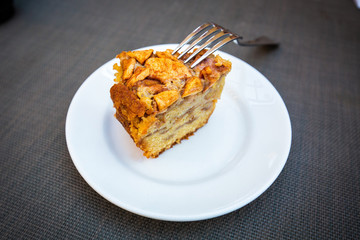 Apple pie charlotte desert tea coffee breakfast