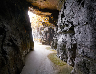 Playa las catedrales Catedrais beach in Galicia Spain
