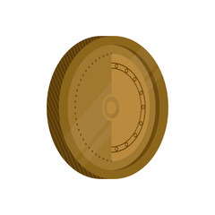 Isolated copper coin icon