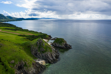 Obraz premium Top view of Cape Hirakubozaki in Ishigaki island of japan