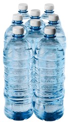 Eight Water Bottles - Isolated