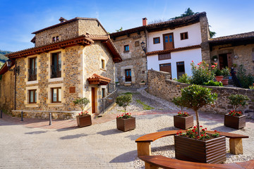 Fototapeta na wymiar Potes village facades in Cantabria Spain