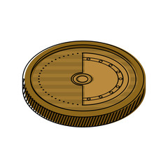Isolated copper coin icon