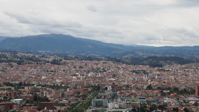 Cuenca Cityscape from Turi View Point, Azuay Province, Ecuador