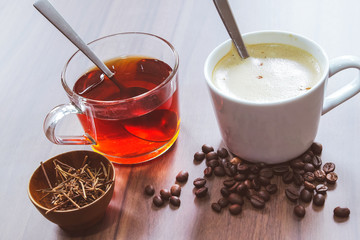 Hot coffee and tea