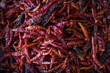 Fototapeta premium Red Chilli Pepper Division in the basket.